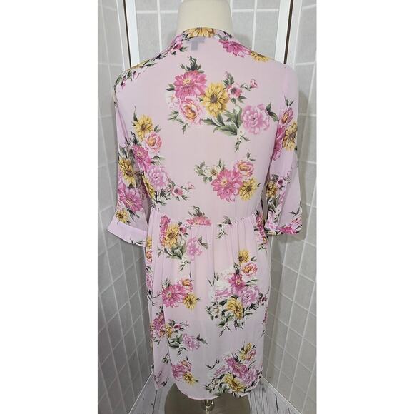 Torrid Lexie Pink Babydoll Chiffon Tunic Blouse High Low Size: 00X (10) - Picture 6 of 8